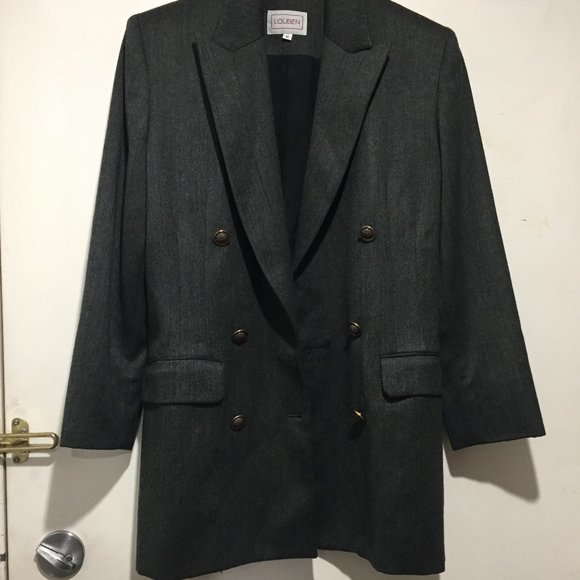 VINTAGE LOUBEN DOUBLE BREAST WOOL JACKETS SIZE 6 - Picture 6 of 11